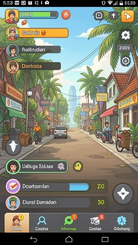 Screenshot menampilkan aksi seru di dalam permainan.