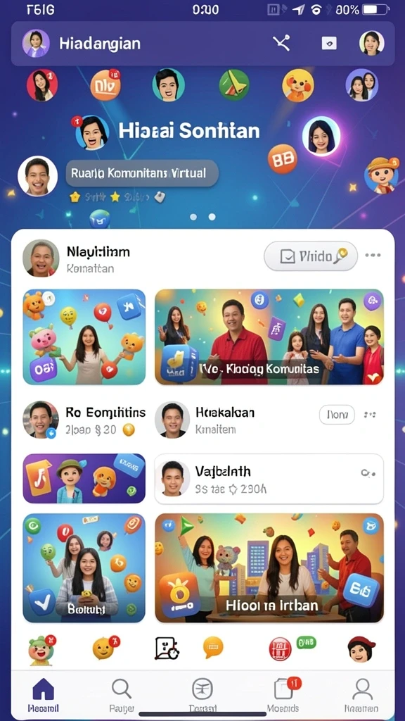 Gambar ini menampilkan momen kolaborasi dengan teman-teman dalam game.