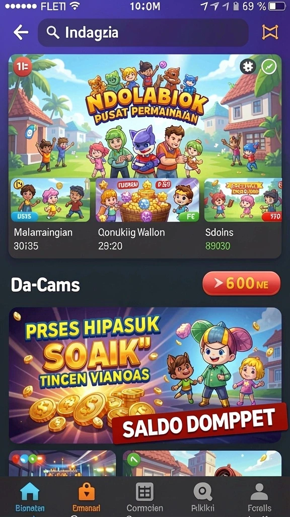 Pengaturan level yang menantang dan seru.