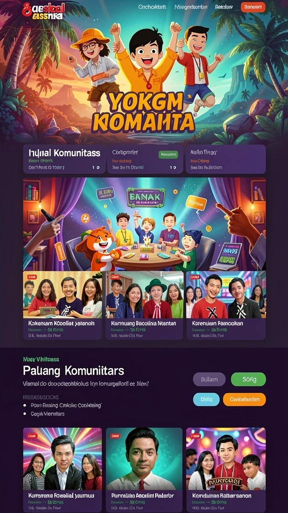 Tampilan permainan yang mengesankan dan penuh warna.