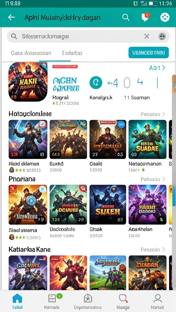 Tampilan awal aplikasi FAV77 yang menarik.