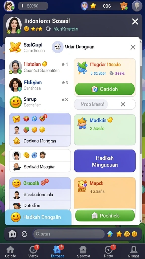 Fitur multiplayer yang memungkinkan Anda bermain dengan teman.