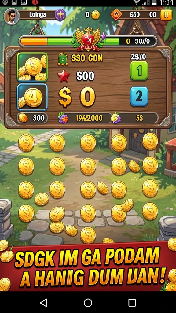 Screenshot level yang menantang dan rintangan menarik.