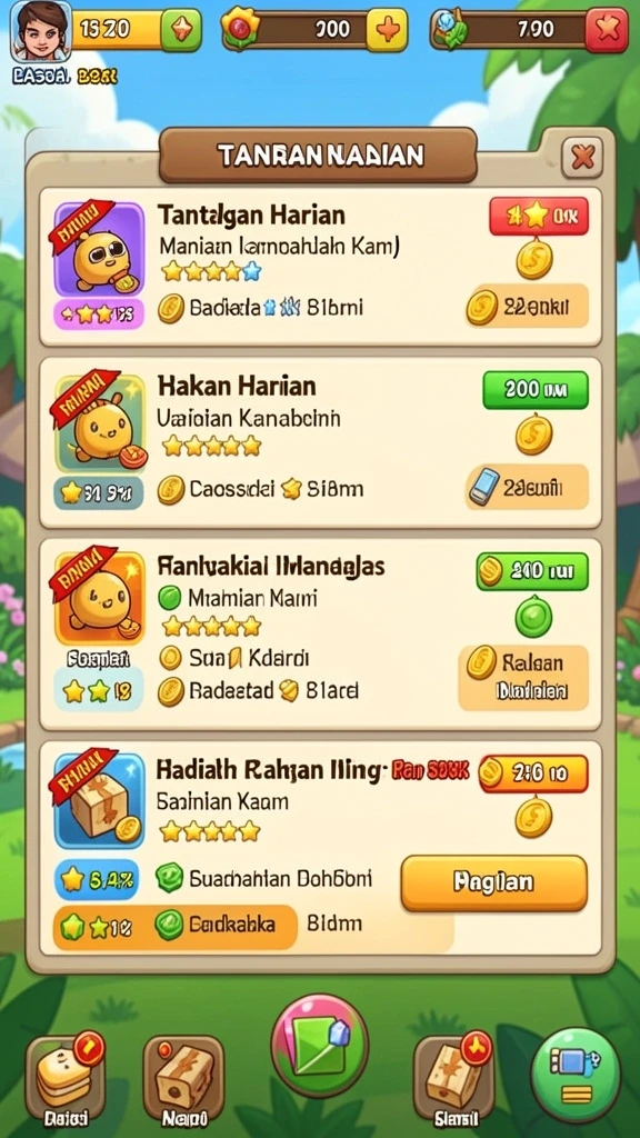 Tangkapan layar menampilkan level yang menantang.
