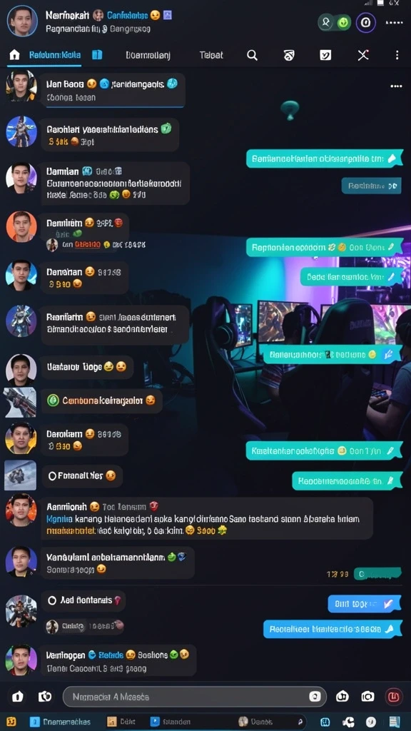 Tangkapan layar menunjukkan karakter unik dalam game.