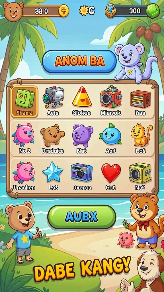 Tampilan utama game yang menarik dan penuh warna.