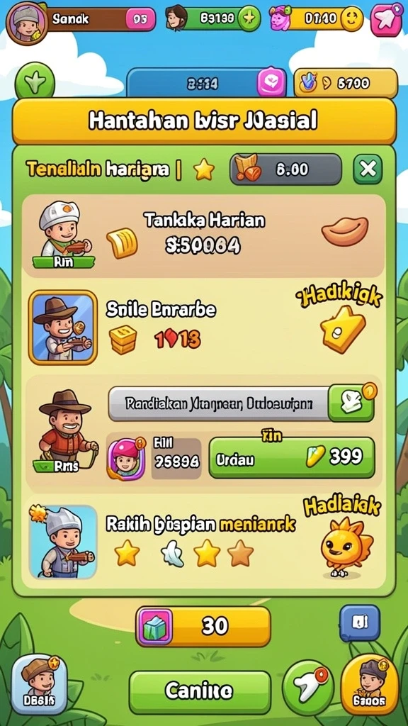 Level baru yang penuh tantangan dan rintangan menarik.