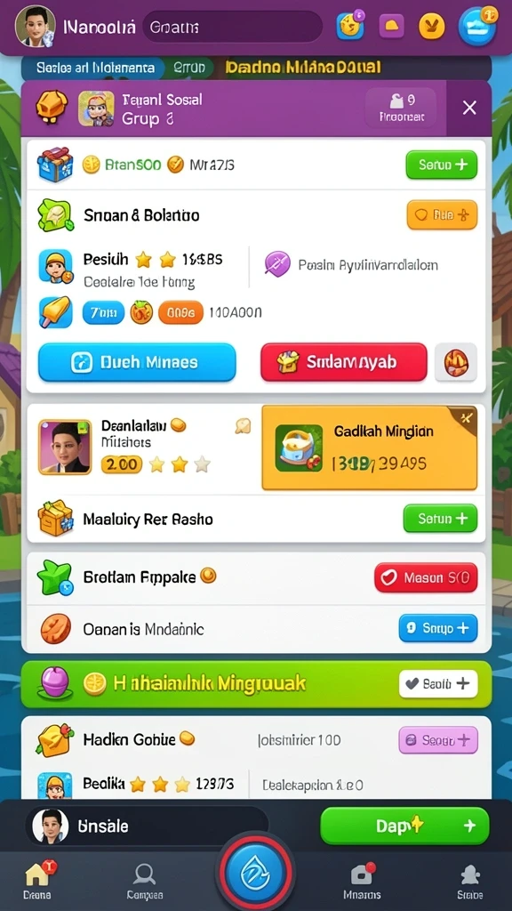 Screenshot menampilkan antarmuka permainan yang menarik.