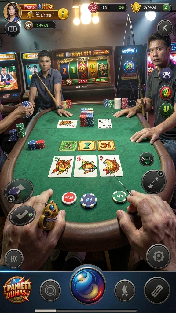 Pengguna sedang menikmati mode permainan baru yang seru.