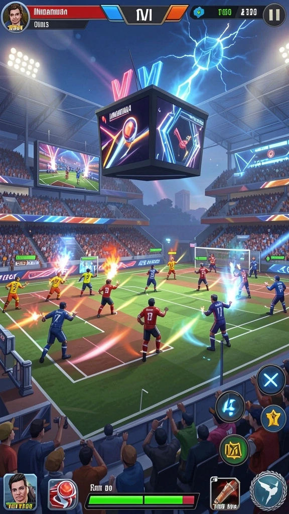 Visual arena pertarungan yang memukau.