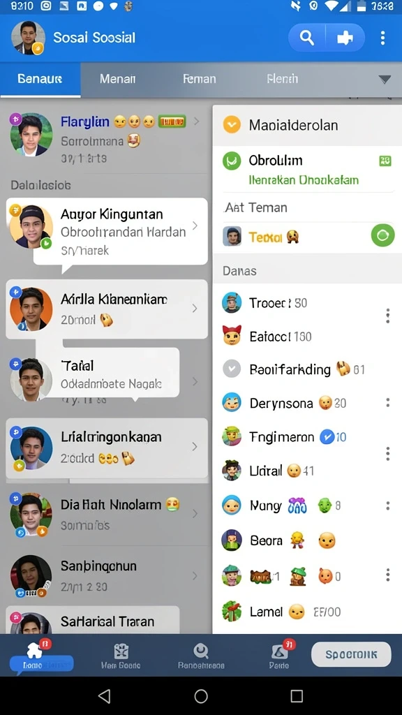 Mode multiplayer yang memungkinkan bermain dengan teman.